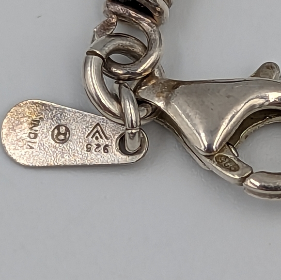 Eclectic Silpada Retired Sterling Silver Sponge Coral Leather Cord Necklace - Picture 7 of 9